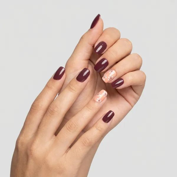 Brown_And_Peach_Press_On_Artificial_Nails