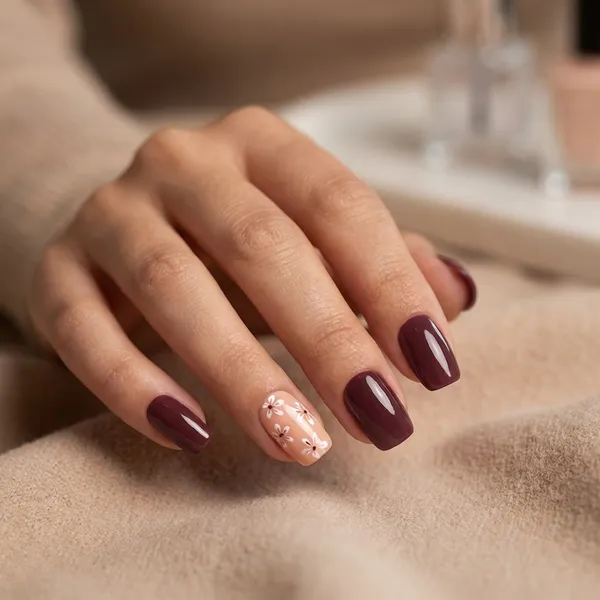 Brown_And_Peach_Press_On_Artificial_Nails
