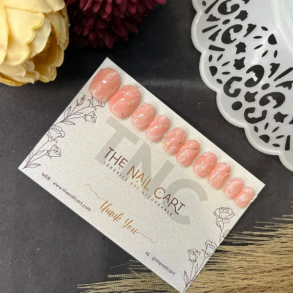 Nude_Marble_And_Bling_Press_On_Artificial_Nails