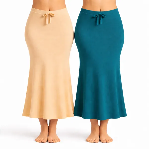 Pack_Of_2_Beige_And_Peacock_Blue_Premium_Lycra_Saree_Shapewear_For_Women