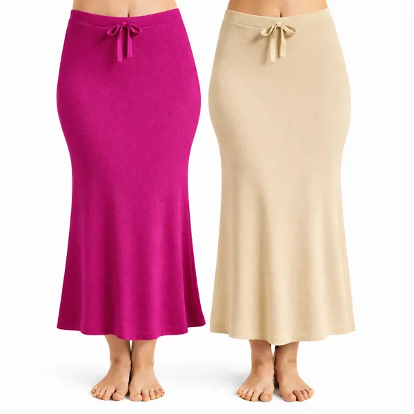 Pack_Of_2_Beige_And_Pink_Premium_Lycra_Saree_Shapewear_For_Women