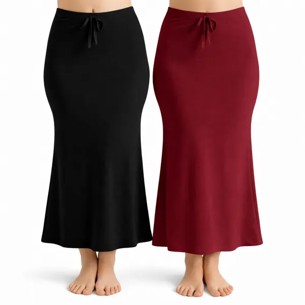 Pack_Of_2_Black_And_Maroon_Premium_Lycra_Saree_Shapewear_For_Women