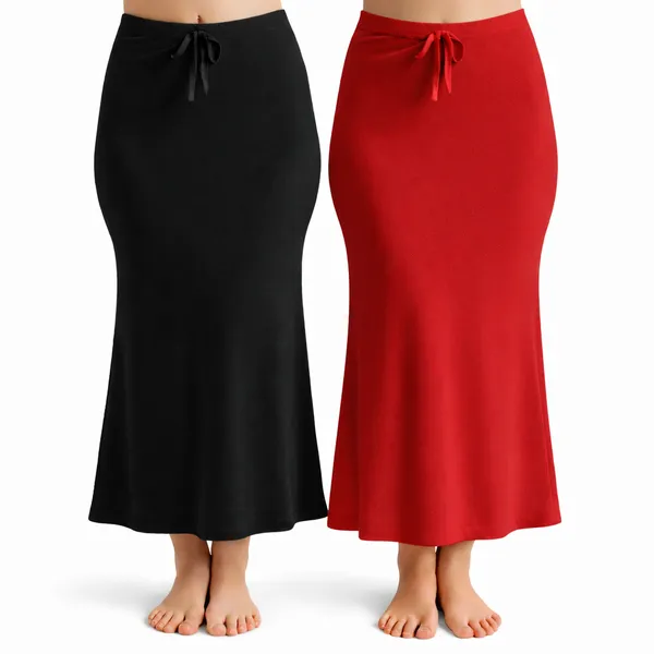 Pack_Of_2_Black_And_Red_Premium_Lycra_Saree_Shapewear_For_Women