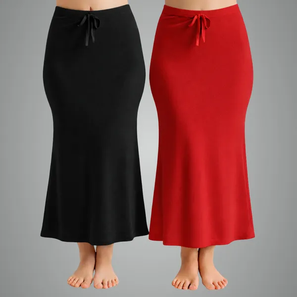 Pack_Of_2_Black_And_Red_Premium_Lycra_Saree_Shapewear_For_Women