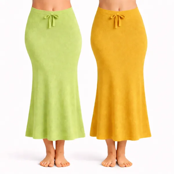 Pack_Of_2_Light_Green_And_Mustard_Premium_Lycra_Saree_Shapewear_For_Women