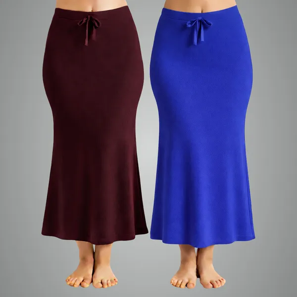 Pack_Of_2_Maroon_And_Blue_Premium_Lycra_Saree_Shapewear_For_Women