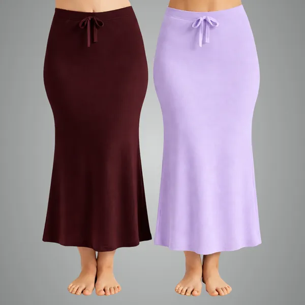 Pack_Of_2_Maroon_And_Lavender_Premium_Lycra_Saree_Shapewear_For_Women