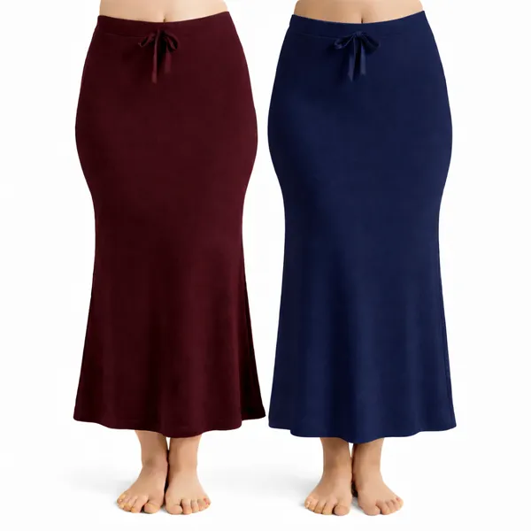 Pack_Of_2_Maroon_And_Navy_Blue_Premium_Lycra_Saree_Shapewear_For_Women