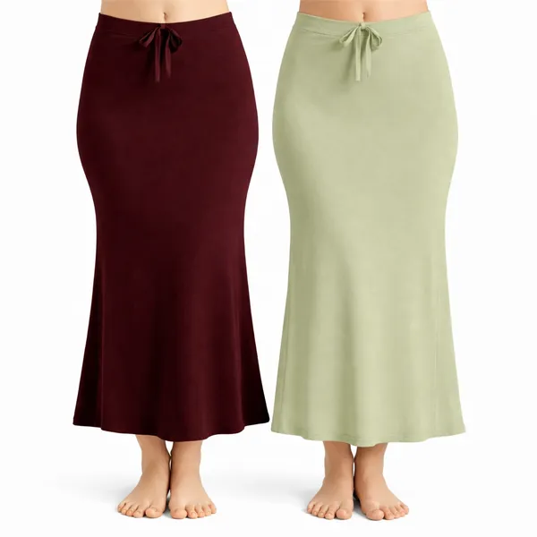 Pack_Of_2_Maroon_And_Pista_Premium_Lycra_Saree_Shapewear_For_Women