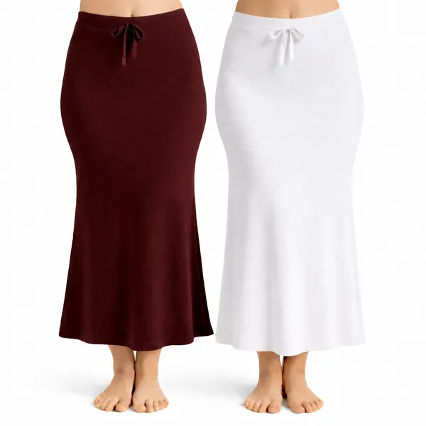 Pack_Of_2_Maroon_And_White_Premium_Lycra_Saree_Shapewear_For_Women