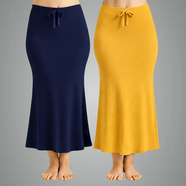 Pack_Of_2_Navy_Blue_And_Mustard_Premium_Lycra_Saree_Shapewear_For_Women