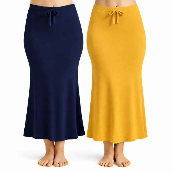 Pack_Of_2_Navy_Blue_And_Mustard_Premium_Lycra_Saree_Shapewear_For_Women