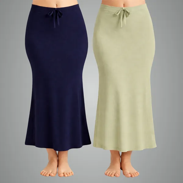 Pack_Of_2_Navy_Blue_And_Pista_Premium_Lycra_Saree_Shapewear_For_Women