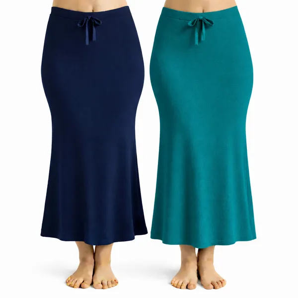 Pack_Of_2_Navy_Blue_And_Peacock_Green_Premium_Lycra_Saree_Shapewear_For_Women