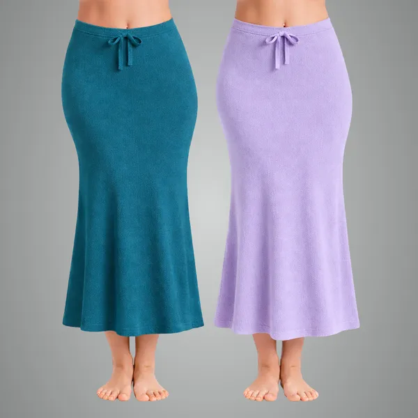 Pack_Of_2_Peacock_Blue_And_Lavender_Premium_Lycra_Saree_Shapewear_For_Women