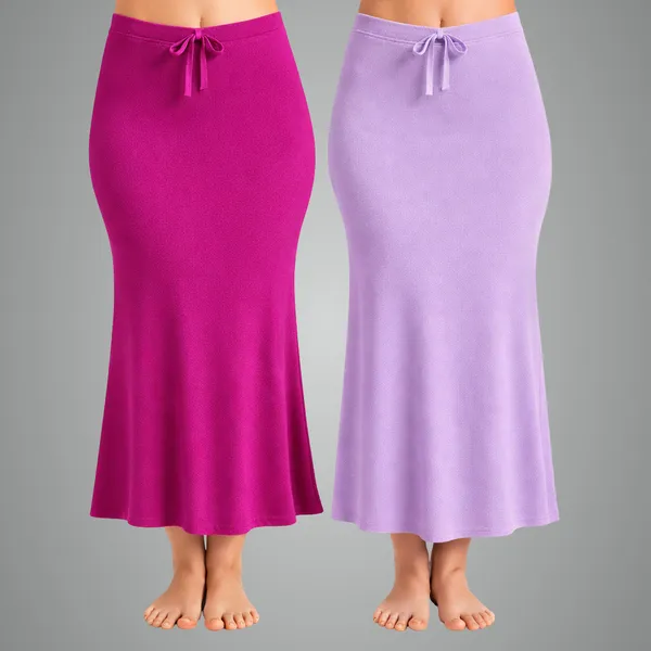 Pack_Of_2_Pink_And_Lavender_Premium_Lycra_Saree_Shapewear_For_Women