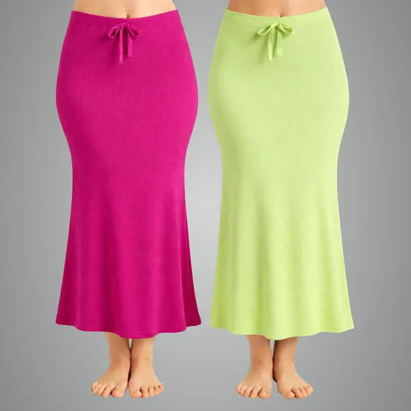 Pack_Of_2_Pink_And_Light_Green_Premium_Lycra_Saree_Shapewear_For_Women