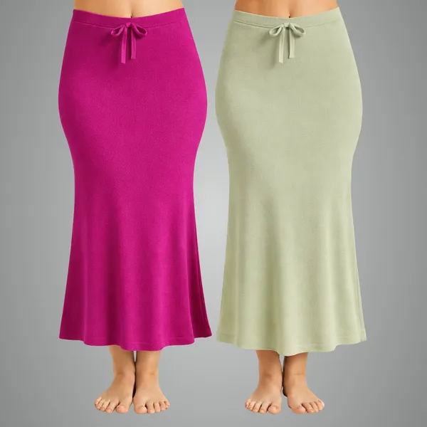 Pack_Of_2_Pink_And_Pista_Premium_Lycra_Saree_Shapewear_For_Women