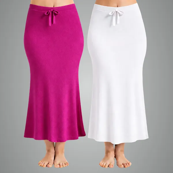 Pack_Of_2_Pink_And_White_Premium_Lycra_Saree_Shapewear_For_Women