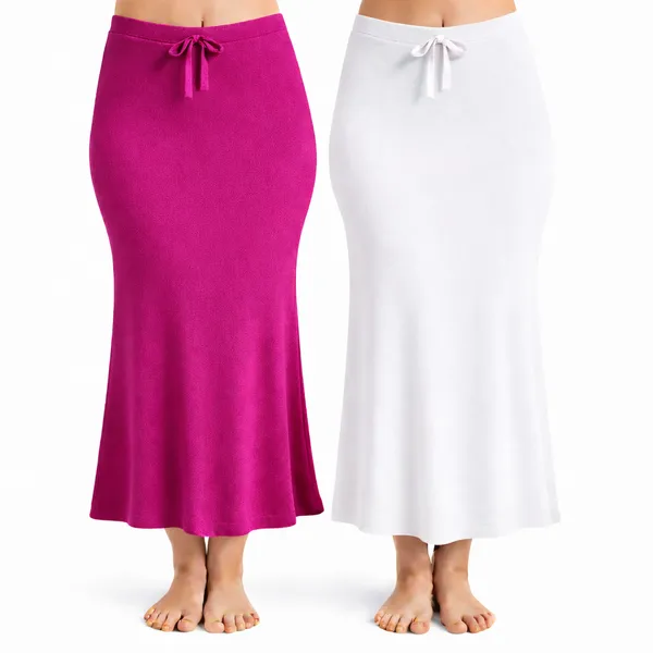 Pack_Of_2_Pink_And_White_Premium_Lycra_Saree_Shapewear_For_Women
