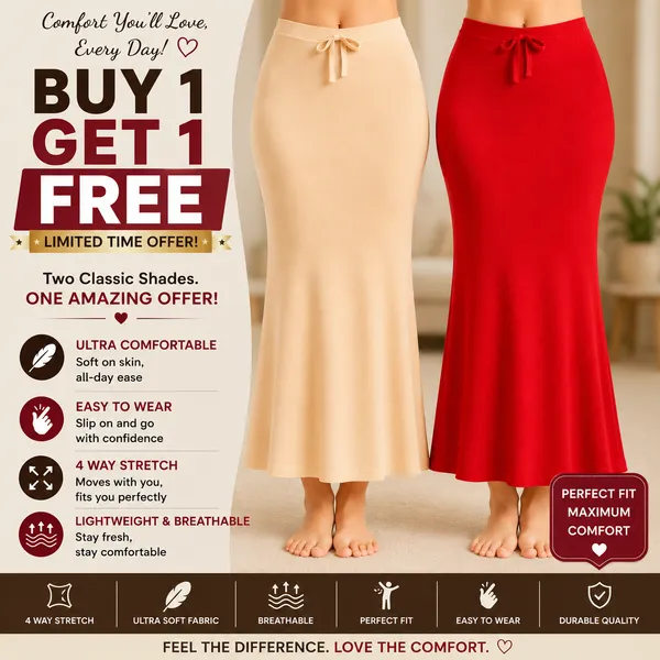 Pack_Of_2_Beige_And_Red_Premium_Lycra_Saree_Shapewear_For_Women