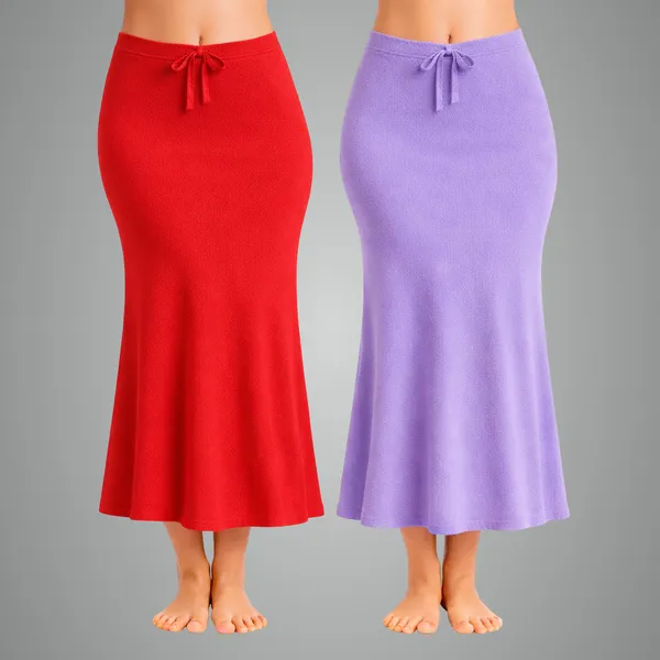 Pack_Of_2_Red_And_Lavender_Premium_Lycra_Saree_Shapewear_For_Women