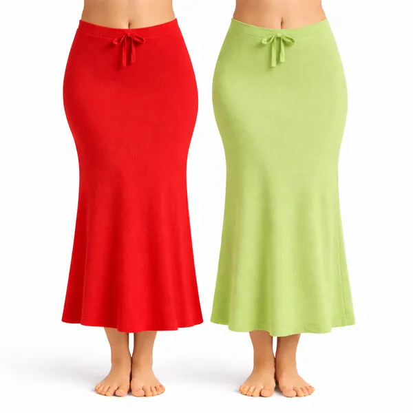Pack_Of_2_Red_And_Light_Green_Premium_Lycra_Saree_Shapewear_For_Women
