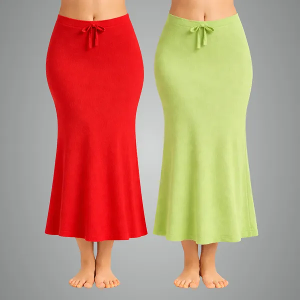 Pack_Of_2_Red_And_Light_Green_Premium_Lycra_Saree_Shapewear_For_Women