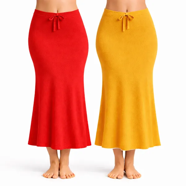 Pack_Of_2_Red_And_Mustard_Premium_Lycra_Saree_Shapewear_For_Women