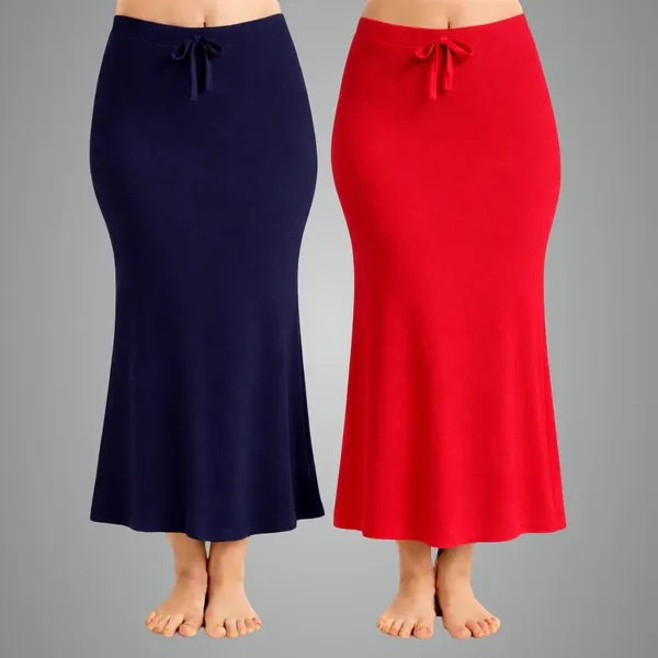 Pack_Of_2_Red_And_Navy_Blue_Premium_Lycra_Saree_Shapewear_For_Women
