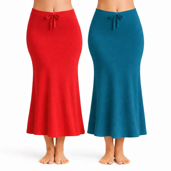 Pack_Of_2_Red_And_Peacock_Blue_Premium_Lycra_Saree_Shapewear_For_Women