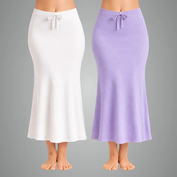 Pack_Of_2_White_And_Lavender_Premium_Lycra_Saree_Shapewear_For_Women