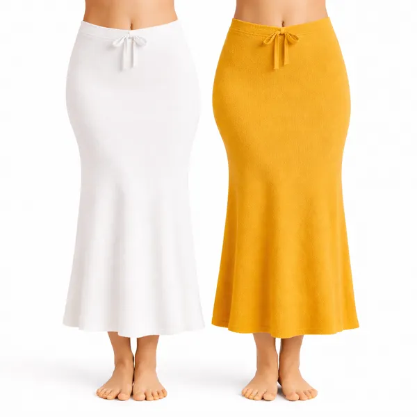 Pack_Of_2_White_And_Mustard_Premium_Lycra_Saree_Shapewear_For_Women