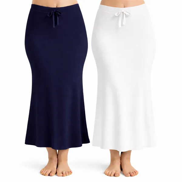 Pack_Of_2_White_And_Navy_Blue_Premium_Lycra_Saree_Shapewear_For_Women