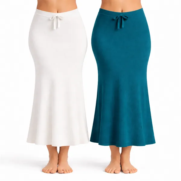 Pack_Of_2_White_And_Peacock_Blue_Premium_Lycra_Saree_Shapewear_For_Women