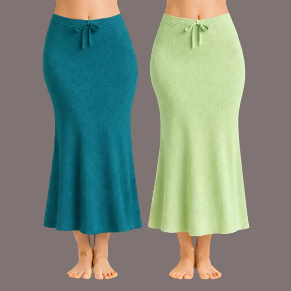 Pack_Of_2_Peacock_And_Light_Green_Premium_Lycra_Saree_Shapewear_For_Women
