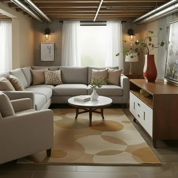 Sand_Brown_And_Gold_Area_Rug_Wool_For_Home_&_Office