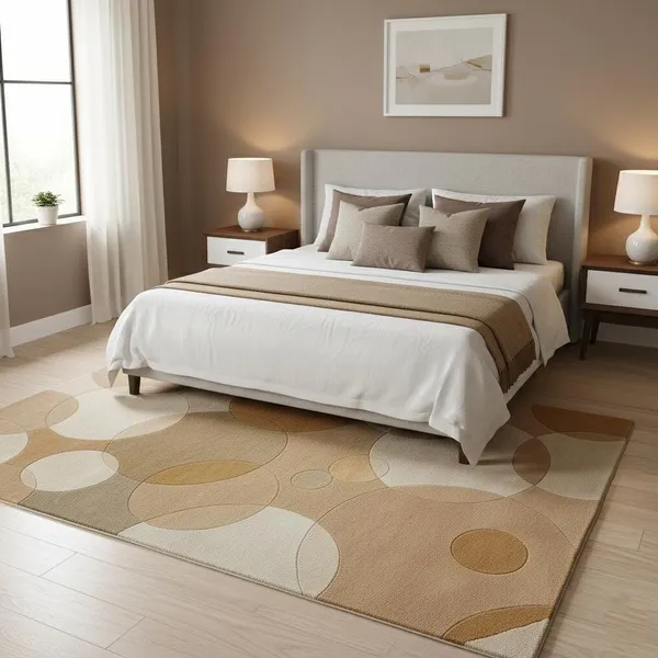 Sand_Brown_And_Gold_Area_Rug_Wool_For_Home_&_Office