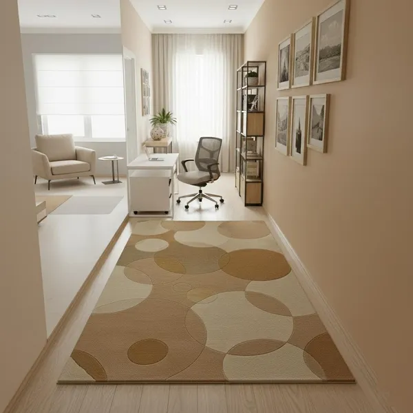 Sand_Brown_And_Gold_Area_Rug_Wool_For_Home_&_Office