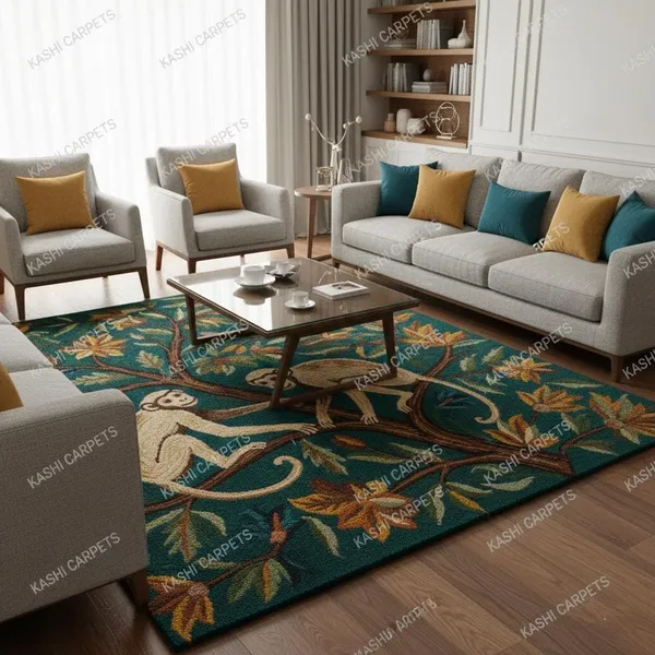 Multicolor_Area_Rug_Wool_For_Home_&_Office