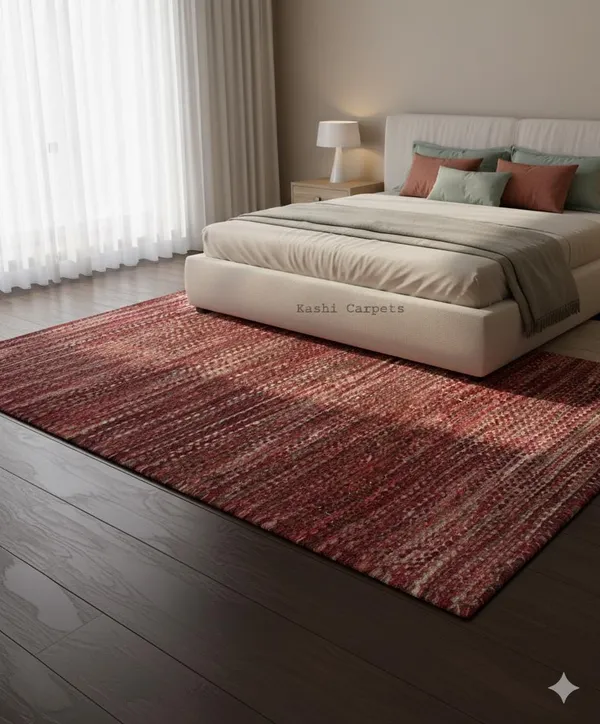 Rust_Area_Rug_Wool_For_Home_&_Office