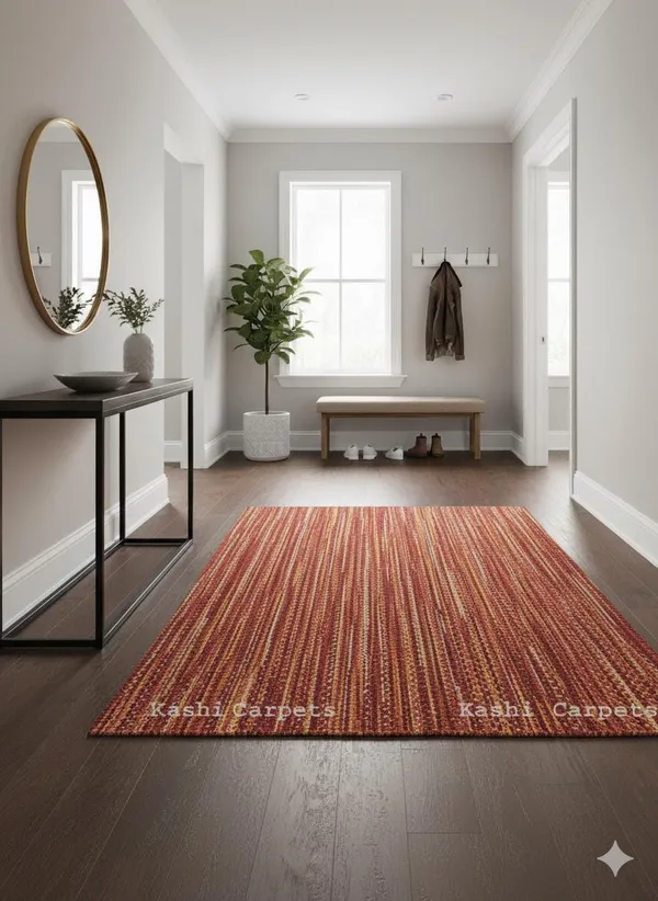 Rust_Area_Rug_Wool_For_Home_&_Office