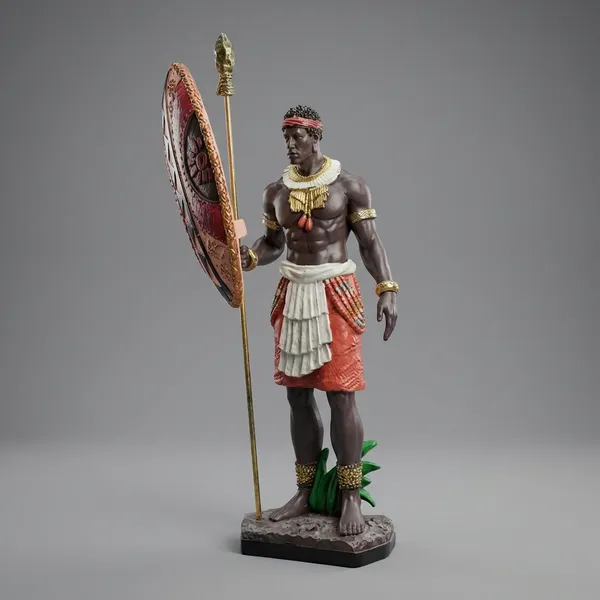 Decorative_Warrior_Figurine_With_Shield_And_Spear