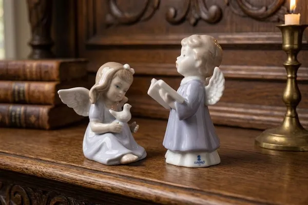 Decorative_Angel_Figurines_In_Blue_Robes_Porcelain_Collectible_Home_Decor_Set_Of_2