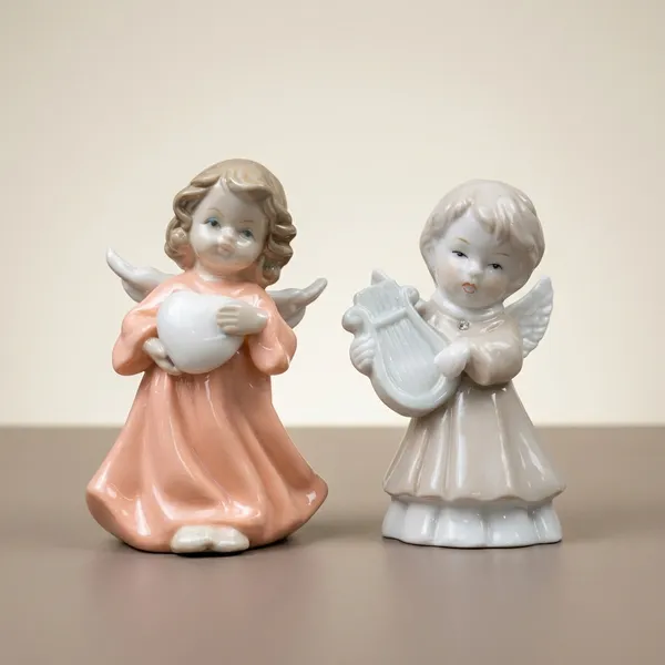 Ceramic_Angel_Figurines_With_Musical_Instruments_Set_Of_2