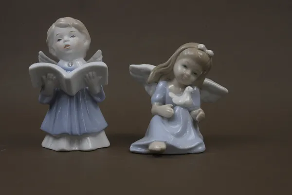 Decorative_Angel_Figurines_In_Blue_Robes_Porcelain_Collectible_Home_Decor_Set_Of_2