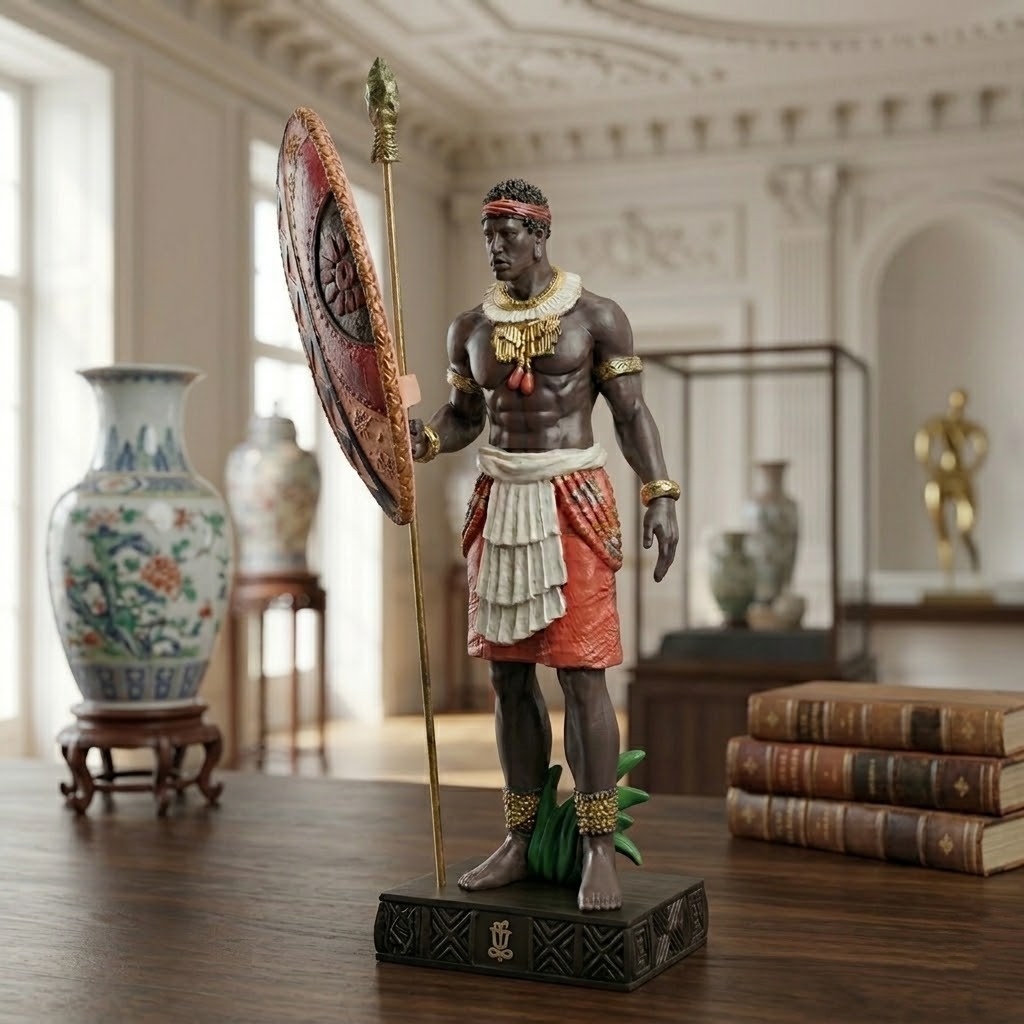 Decorative_Warrior_Figurine_With_Shield_And_Spear