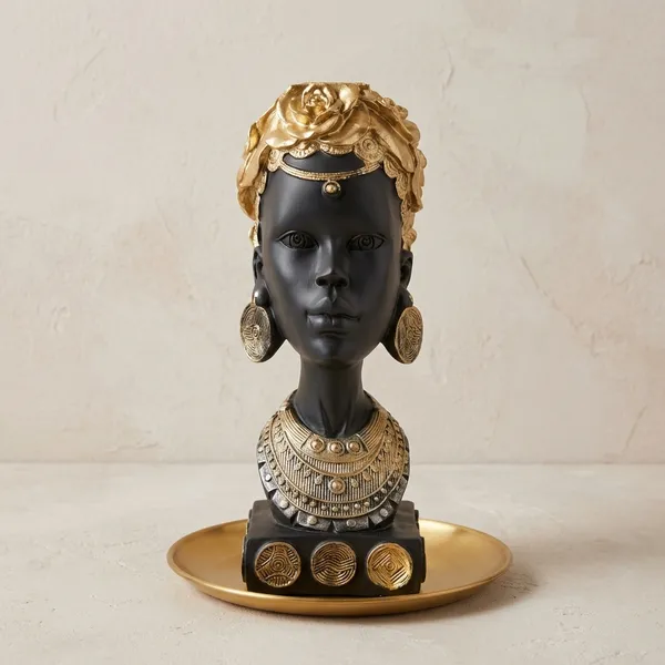 Decorative_Black_And_Gold_Goddess_Bust_Sculpture