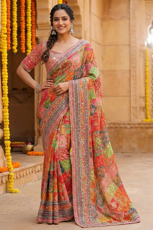 1(STITCHED_BLOUSE)_MULTICOLOUR_CREPE_PRINTED_DESIGNER_SAREE_WITH_HANDWORK_WITH_EMBROIDERED_REDYMADE_BLOUSE