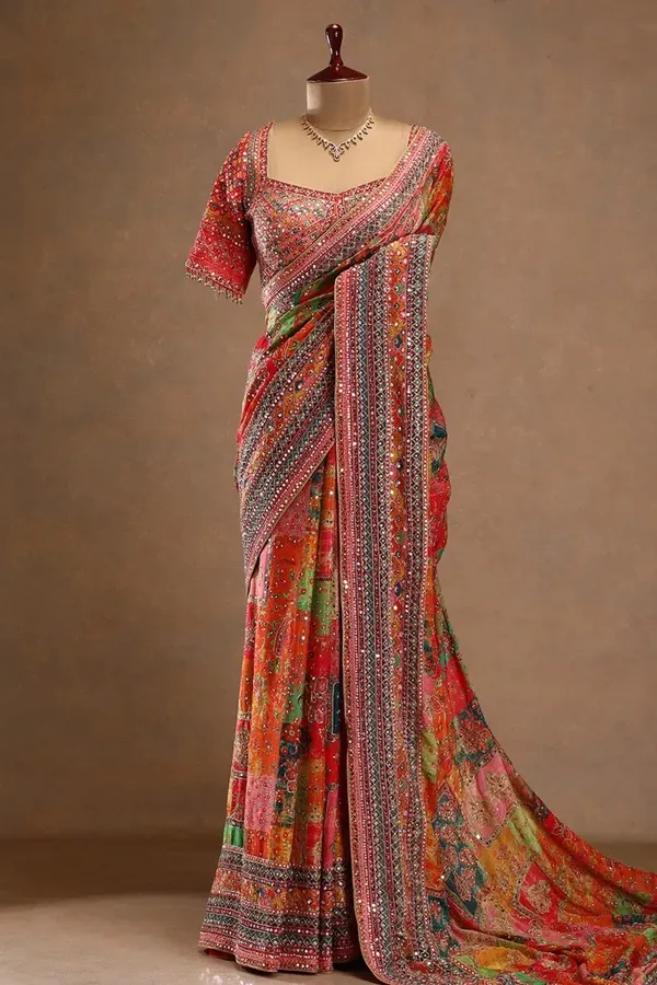 1(STITCHED_BLOUSE)_MULTICOLOUR_CREPE_PRINTED_DESIGNER_SAREE_WITH_HANDWORK_WITH_EMBROIDERED_REDYMADE_BLOUSE